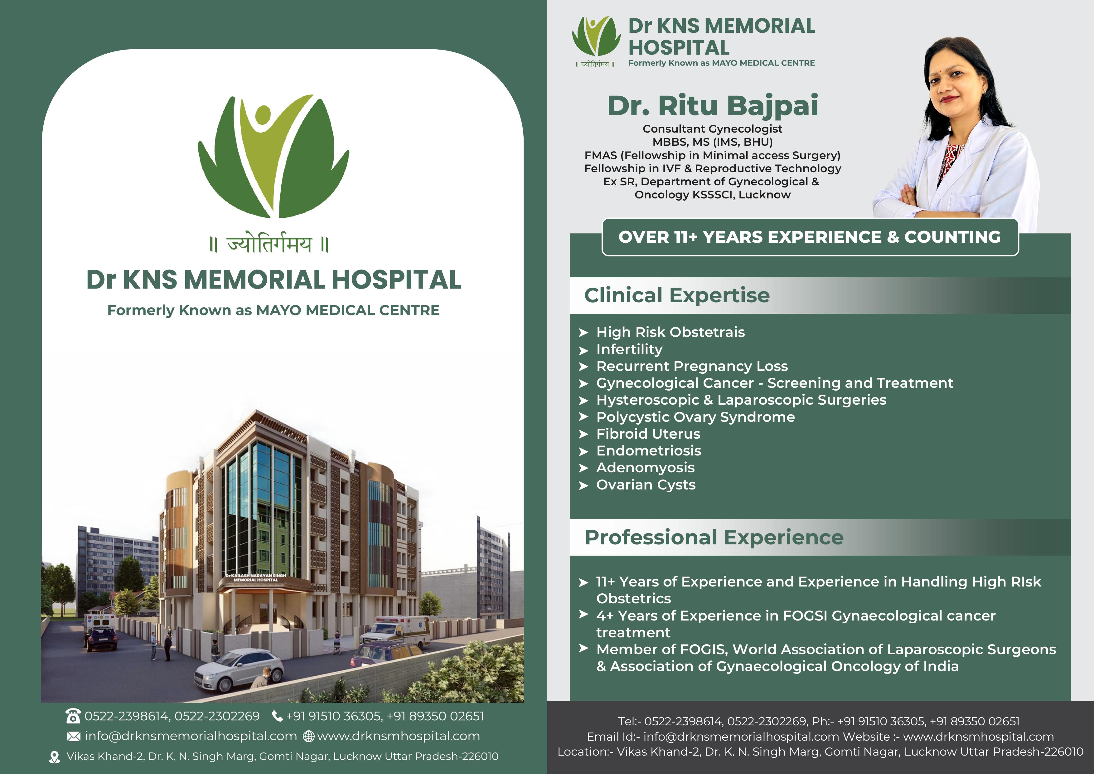 Dr. Ritu Bajpai - Consultant Gynaecologist - MBBS, MS (IMS - BHU) 